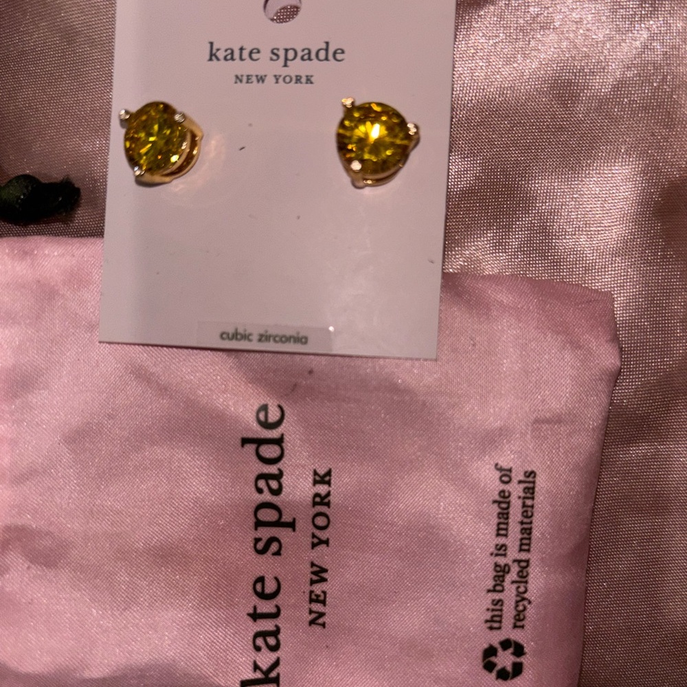 Kate Spade Sparkling Yellow Stud Earrings